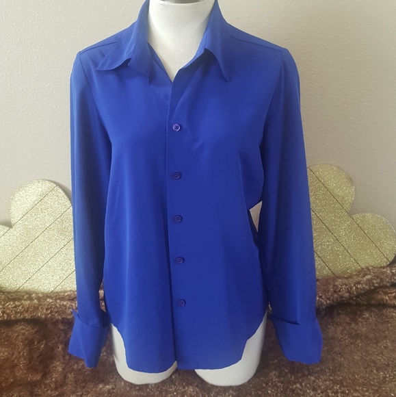 Notations Tops - ☀️5 for $30 Sale ☀️Cobalt Blue Dress Shirt